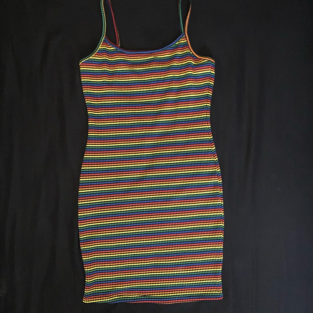 Rainbow mini dress
